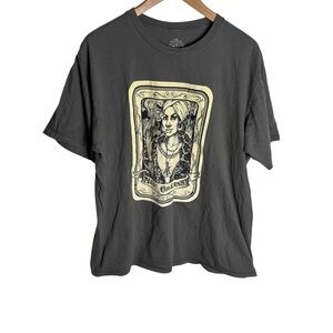 Gray & cream unisex New Orleans Voodoo Queen Marie Laveau T shirt size L